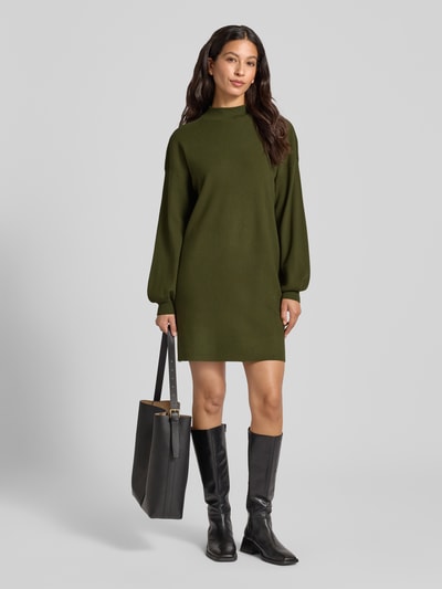 Vero Moda Loose fit gebreide jurk van viscosemix, model 'NANCY' Donkergroen - 1