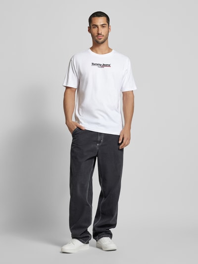 Tommy Jeans T-shirt z nadrukiem z logo Biały 1