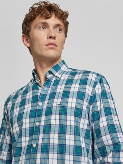 Fynch-Hatton Freizeithemd mit Button-Down-Kragen Hellgruen 3