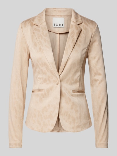 ICHI Blazer mit Animal-Print Modell 'Kate' Beige 2