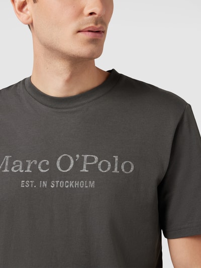 Marc O'Polo T-Shirt mit Statement- und Label-Print Anthrazit 3