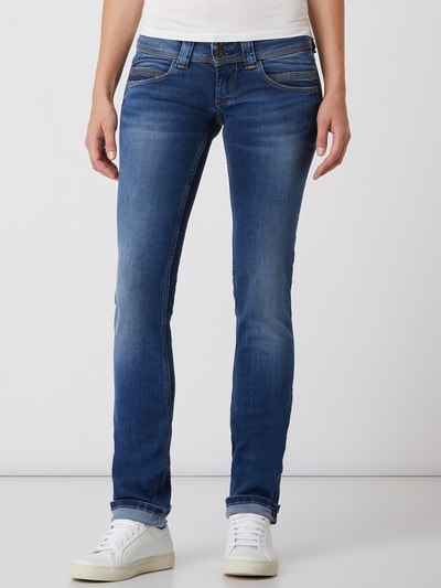 Pepe Jeans Jeansy z niskim stanem i 5 kieszeniami Jeansowy niebieski 4