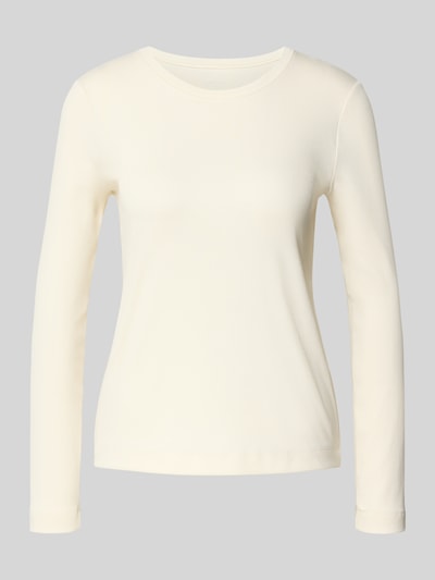Marc Cain Longsleeve mit geripptem Rundhalsausschnitt Ecru 2