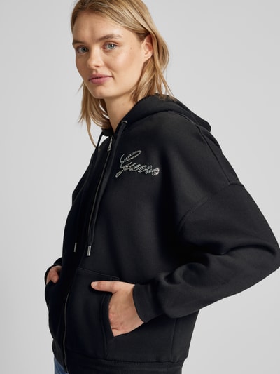 Guess Sweatjacke mit Strasssteinbesatz Modell 'L.A.' Black 3