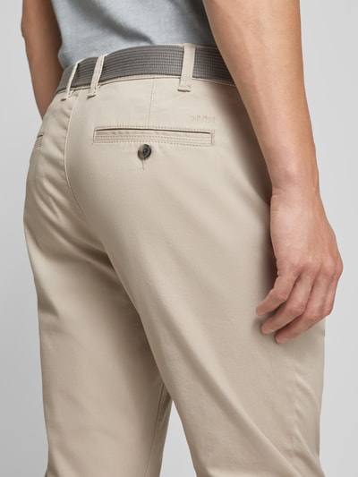 MCNEAL Slim Fit Chino mit Gürtel Ecru 3