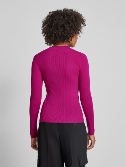 Marc Cain Gebreide pullover met ronde hals Fuchsia - 5