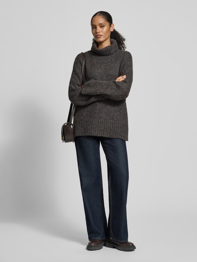 Vero Moda Golf o luźnym kroju z dodatkiem wełny model ‘INGRID’ Ciemnoszary melanż 1