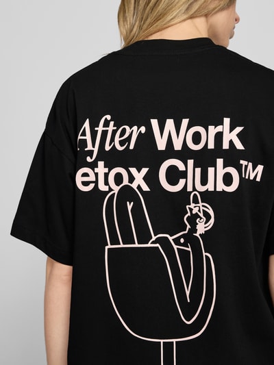 ANOTHER COTTON LAB Oversized T-Shirt mit Label-Print Anthrazit 3