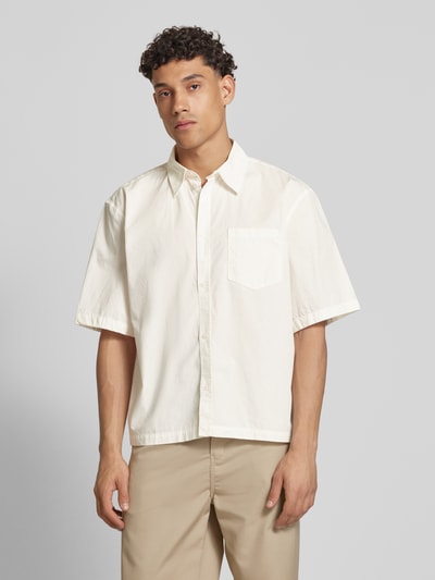 WEEKDAY Freizeithemd mit Knopfleiste Modell 'Franco' Offwhite 4
