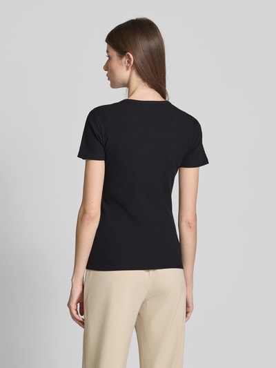Christian Berg Woman T-Shirt in Ripp-Optik mit Rundhalsausschnitt Black 5