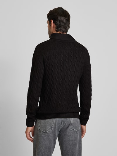 Jack & Jones Premium Strickpullover mit Stehkragen Modell 'CRASH' Black 5