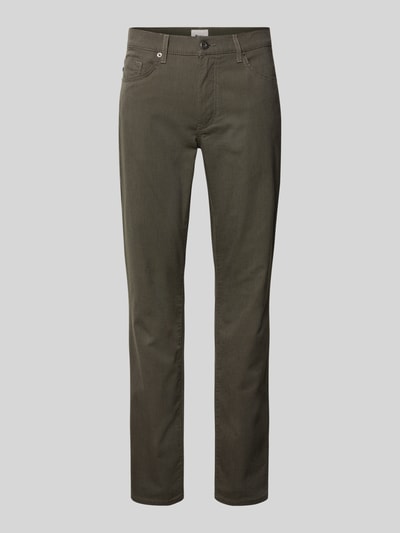 Brax Slim Fit Stoffhose mit 5-Pocket-Design Modell 'Cadiz' Dunkelgruen 1