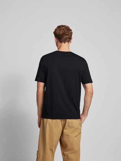 MAISON KITSUNE T-Shirt mit Label-Stitching Black 5