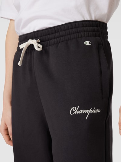 CHAMPION Sweatpants mit Label-Stitching Black 3