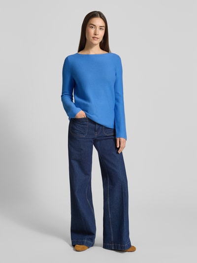 Marc O'Polo Regular fit gebreide pullover van zuiver katoen Lichtblauw - 1