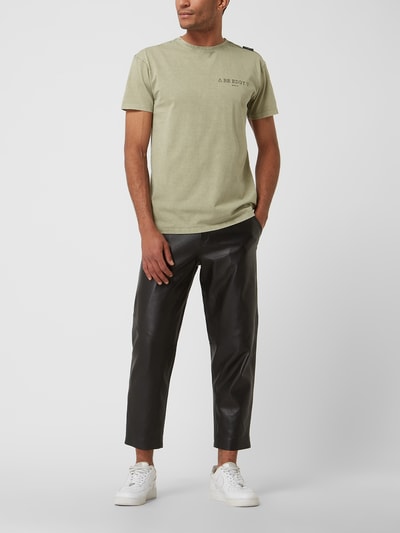 BE EDGY T-shirt z efektem sprania model ‘Paulus’ Zielony 1