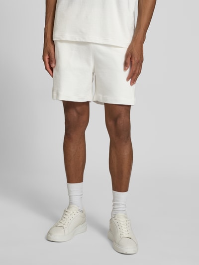 Lacoste Regular Fit Sweatshorts aus reiner Baumwolle Offwhite 4