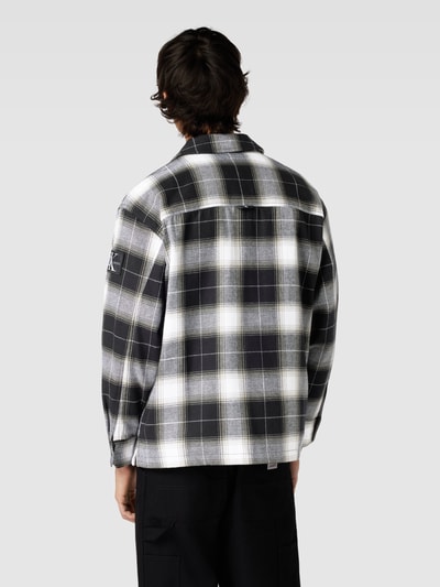 Calvin Klein Jeans Overhemdjack met tartanruit, model 'CHECK' Zwart - 5