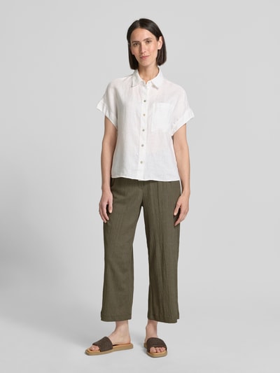 OPUS Stoffen broek met elastische band, model 'Mileni' Olijfgroen - 1