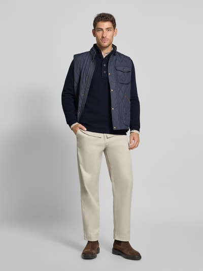 Barbour Regular fit schipperstrui van zuivere wol Marineblauw - 1