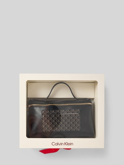 CK Calvin Klein Make-uptasje met logomotief en draagband Zwart - 4
