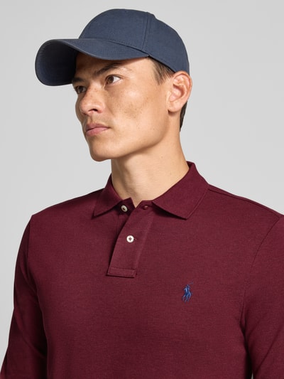 Polo Ralph Lauren Poloshirt met labelstitching Donkerrood - 3