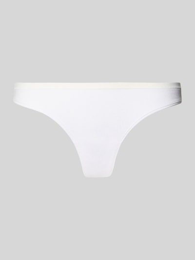 Produktfoto, String mit elastischem Logo-Bund von Jake*s Casual in Weiß, Feinripp, Micromodal-Mix mit Stretch-Anteil, Körpernaher Schnitt, Nachhaltig, angenehm weiche Ware