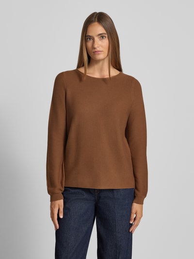 Christian Berg Woman Strickpullover mit gerippten Abschlüssen Cognac 4