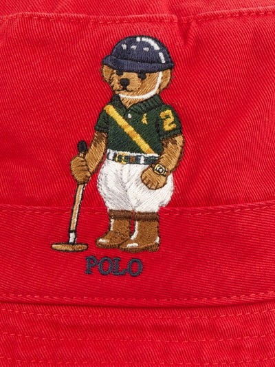 Polo Ralph Lauren Vissershoedje met Polo Bear-borduursel Rood - 2