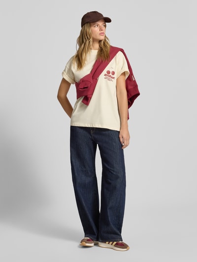 ANOTHER COTTON LAB Oversized T-Shirt mit Rundhalsausschnitt Ecru 1