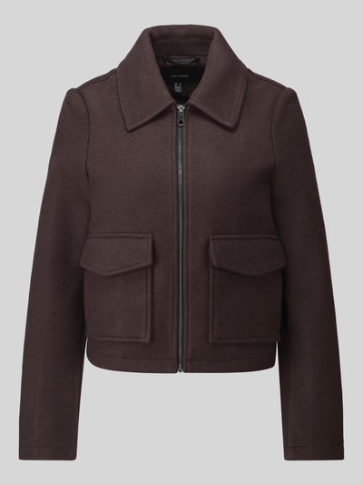 VERO MODA bluzon o kroju regular fit z wykładanym kołnierzem model 'SAFIR' Czekoladowy 2