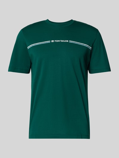 Tom Tailor Regular fit T-shirt van puur katoen Donkergroen - 2