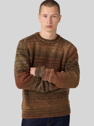 Levi's® Pullover mit weicher Bouclé-Struktur aus reiner Baumwolle Mittelbraun 1