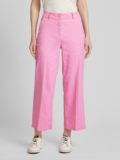 Cambio Regular Fit Leinenhose mit Bügelfalten Modell 'CALIFORNIA' Rosa 4