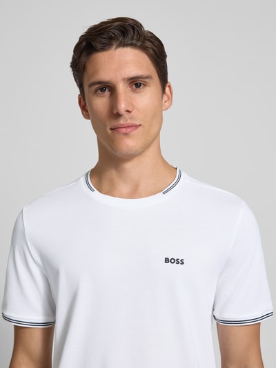 BOSS Green Regular Fit T-Shirt aus Baumwoll-Mix Modell 'TAUL' Weiss 3