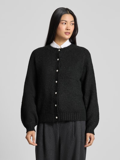 FREE/QUENT Strickjacke mit Rundhalsausschnitt Modell 'Luisa' Black 4