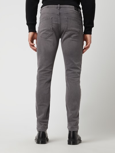 Only & Sons Slim Fit Jeans mit Stretch-Anteil Modell 'Loom' Mittelgrau 5