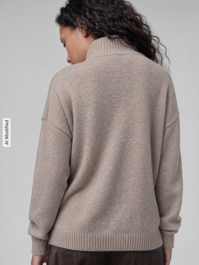 Weekend Max Mara Loose Fit Pullover aus reiner Wolle Modell 'BORGIA' Beige 3