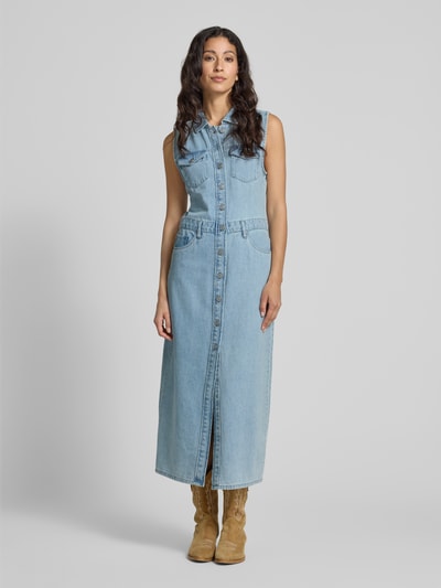 DKNY Jeanskleid mit Umlegekragen Jeansblau 4
