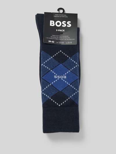 BOSS Socken mit Label-Detail im 2er-Pack Marine 3