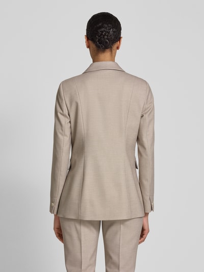 comma Slim fit blazer met klepzakken Taupe - 5