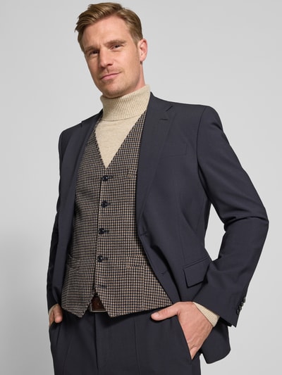 CG - Club of Gents Gilet met paspelzak op de borst, model 'Morley' Metallic blauw - 3