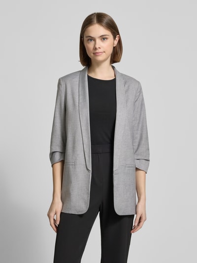 Only Regular Fit Blazer mit angedeuteten Paspeltaschen Modell 'ELLY' Hellgrau Melange 4