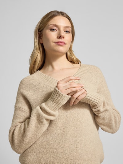 Weekend Max Mara Comfort fit gebreide pullover van wolmix, model 'VISITA' Zand - 3