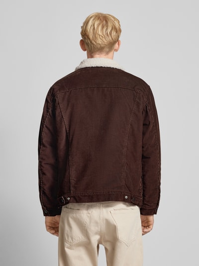 Levi's® Sherpa jacket van paspelzakken op de borst Bordeaux - 5