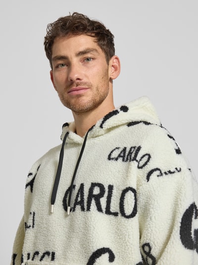 CARLO COLUCCI Oversized Hoodie mit Känguru-Tasche Offwhite 3