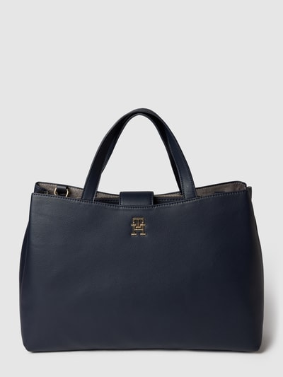 Tommy Hilfiger Handtas met labeldetails, model 'Satchel' Marineblauw - 2