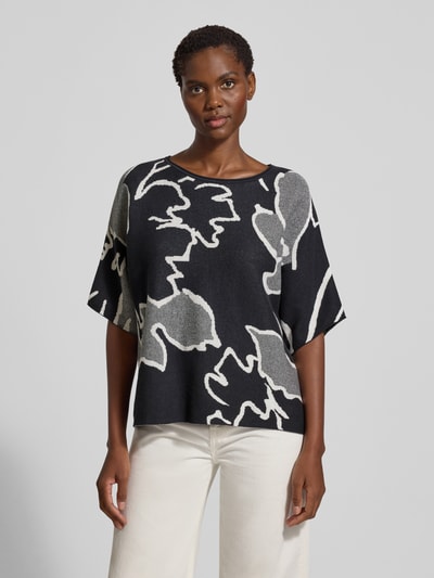 Tom Tailor Sweter o luźnym kroju z czystej bawełny Granatowy 4