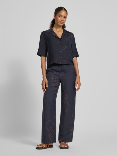 Someday Relaxed Fit Bluse mit Resortkragen Modell 'Zesora' Dunkelblau 1