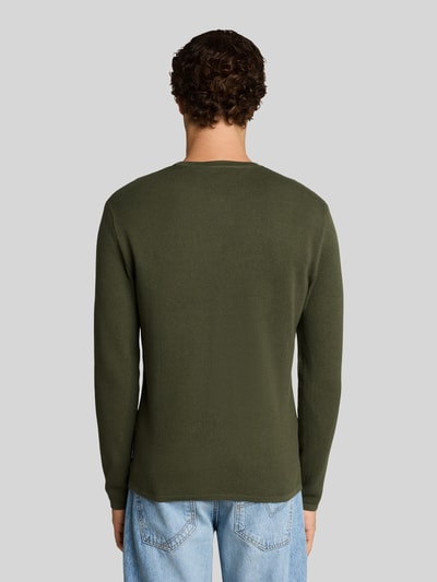 Tom Tailor Denim Regular fit pullover van puur katoen Olijfgroen - 5